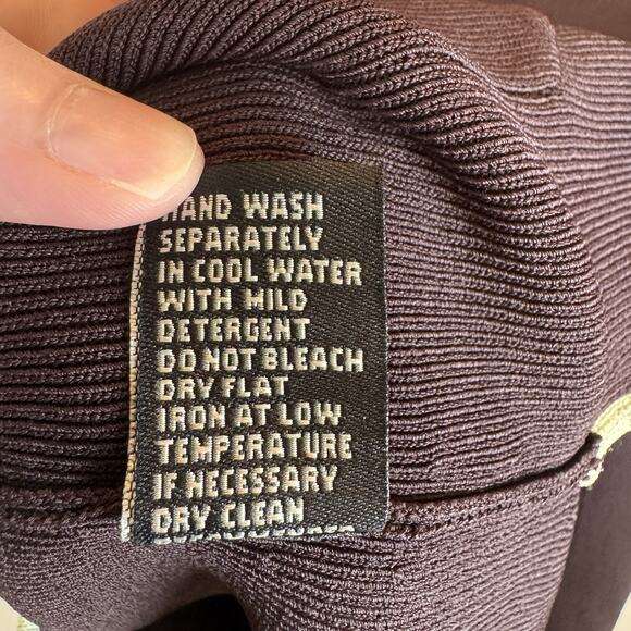 BCBG MaxAzria Women’s L Slinky Knit Cardigan Sweater Brown Lime Luxe Neutral NWT - Picture 10 of 13